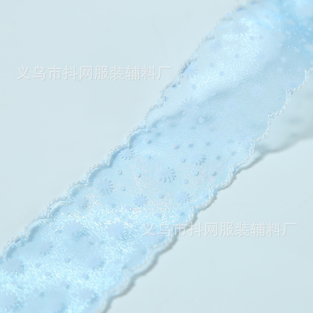 4cm Snowflake Fluttering Handmade diy Bow Ribbon Hair accessory Headwear accessory Ribbon gift box packaging strap wholesale pic 6