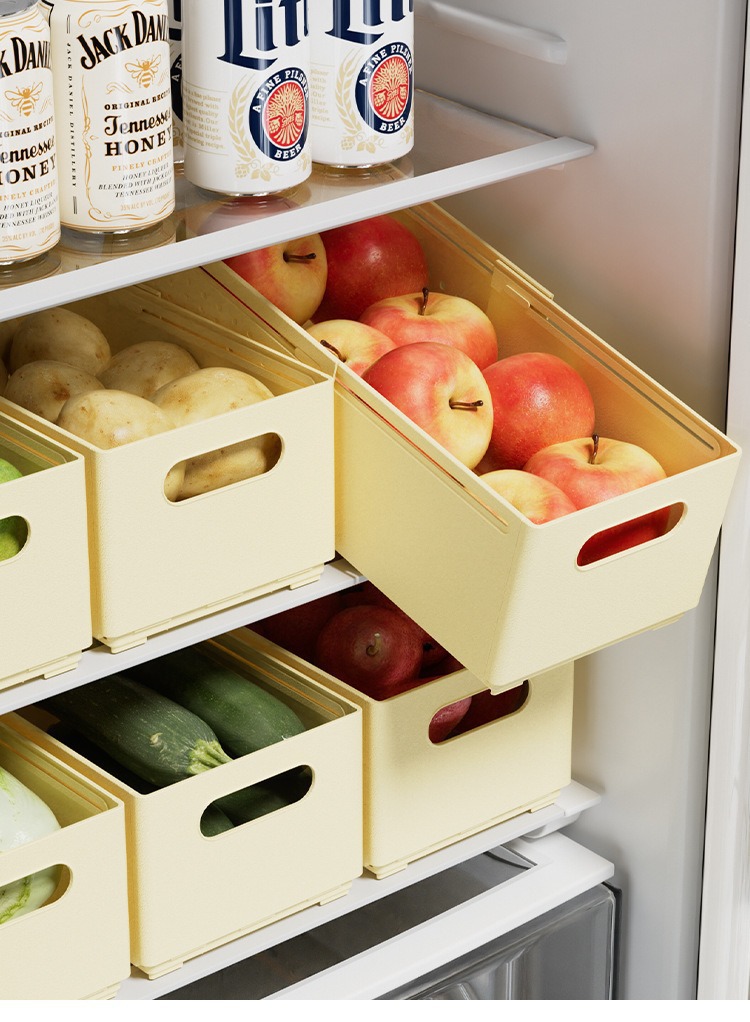 可伸缩橱柜收纳盒窄长抽屉式零食杂物厨房整理盒桌面储物盒多功能整理箱详情15