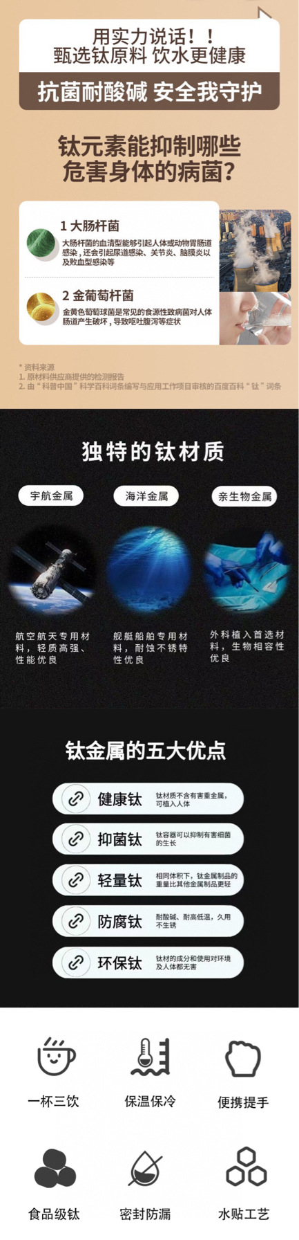 Titanium-coated coffee cups, insulated cups, high appearance standards for men and women, portable and high-end portable titanium water cups, titanium cup gift creativity pic 8