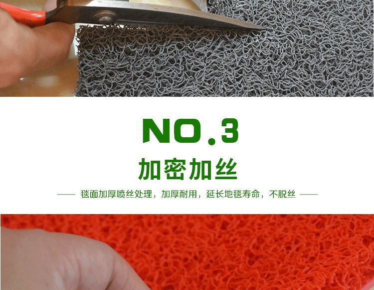 门口地垫加厚塑料丝圈脚垫大门口防滑防水地毯家用入户门垫可裁剪详情6