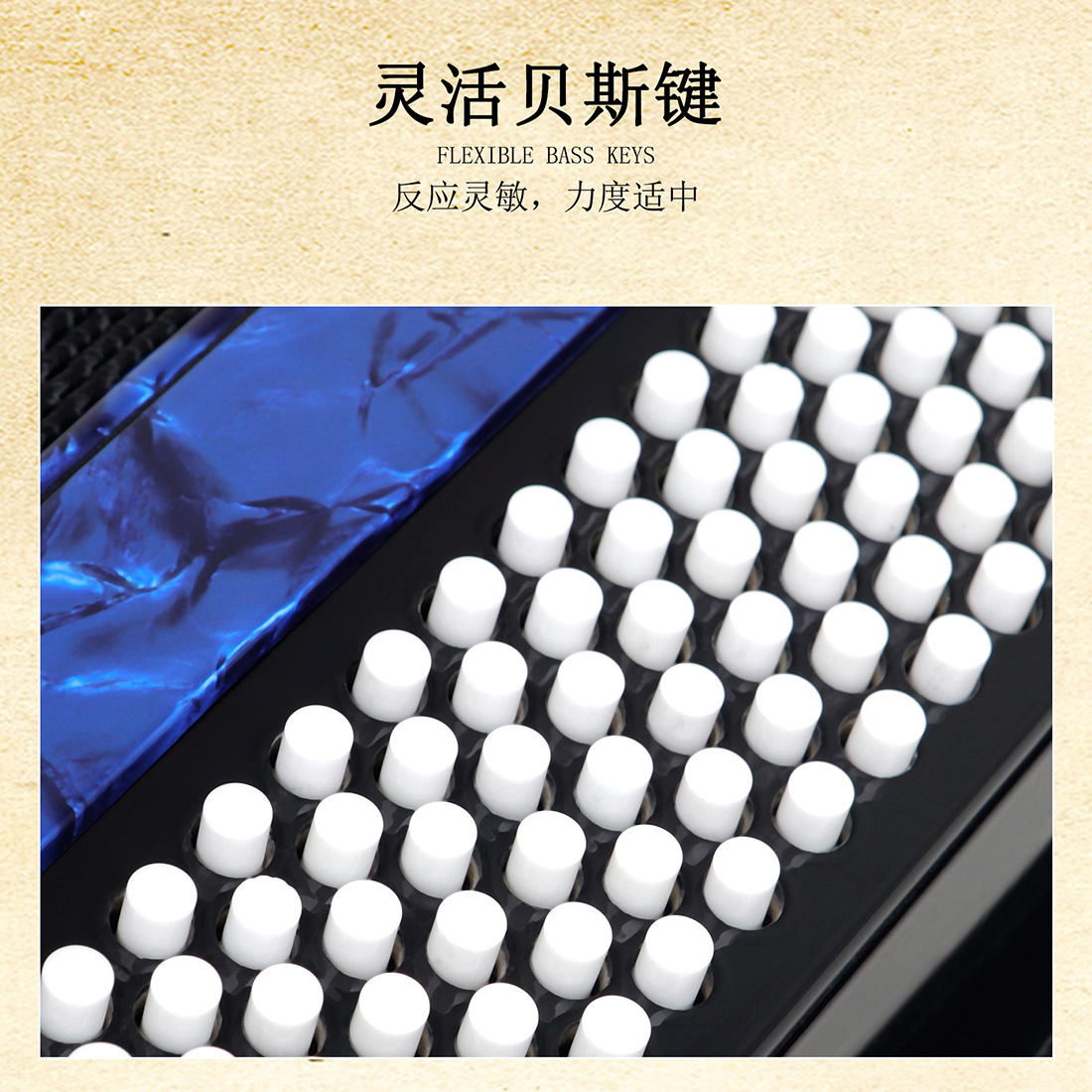 Mebetbayan accordion adult grading performance beginner keyboard instrument 62-key 72-bass accordion pic 6