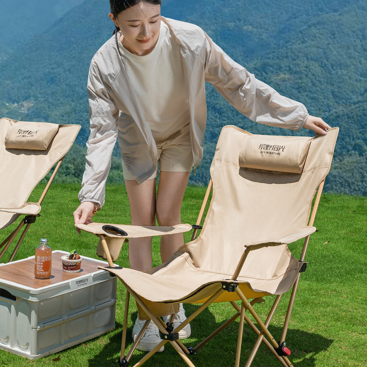 户外折叠躺椅便携折叠椅子可躺可睡午睡椅野餐露营沙滩椅户外椅子详情22