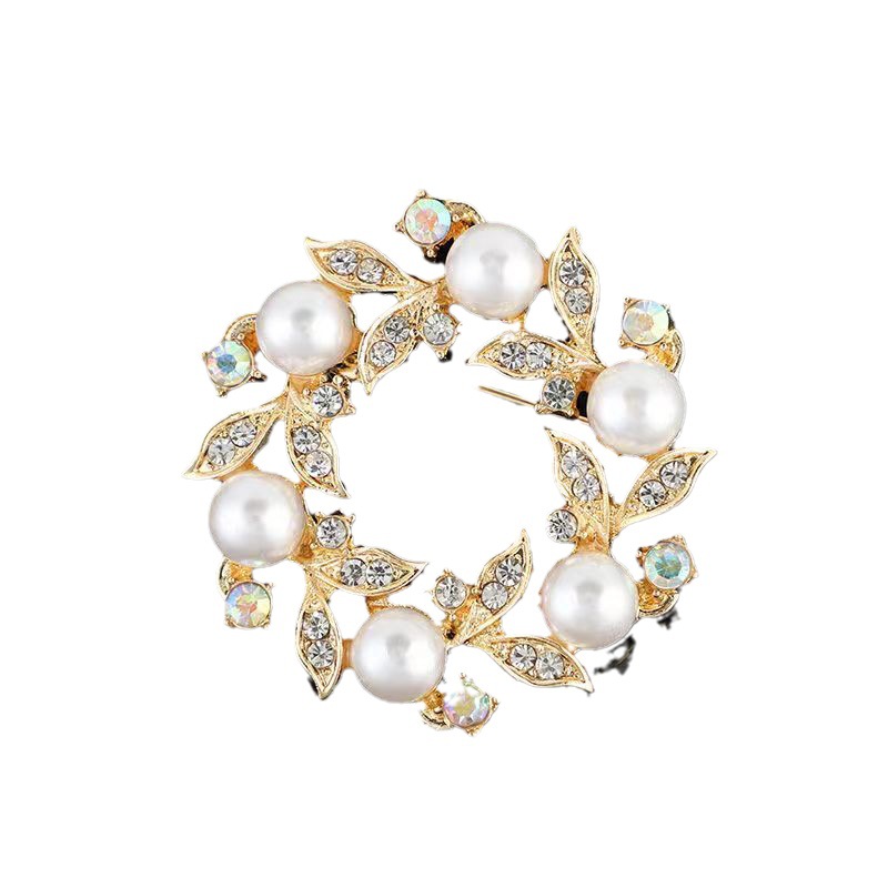 韩版质感胸针女高级感合金胸花轻奢小众镶钻固定防走光别针大衣饰详情11