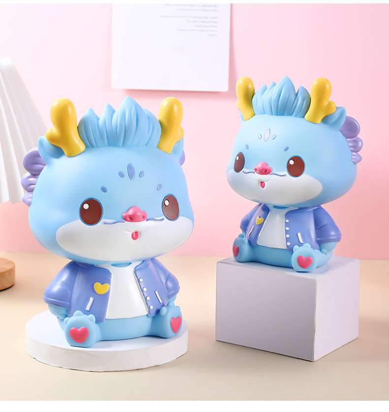 新款龙年生肖儿童储蓄罐 可进可出设计 3-10岁培养存钱习惯 搪胶材质安全无毒 存钱罐儿童礼物详情15