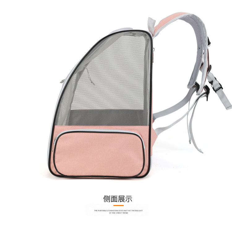 Portable breathable double-shoulder cat bag, foldable cat bag for outdoor travel pic 18