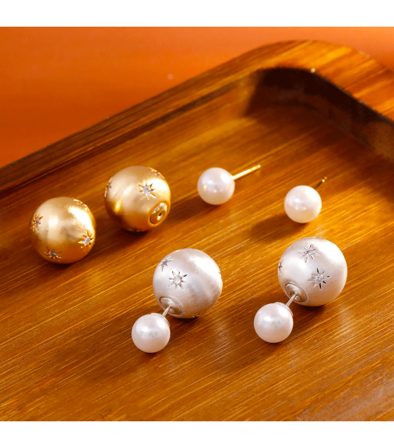 Hyacinth stylish, individualistic, light luxury, brushed high-end earrings, a pair of pearl stud earrings, a new trendy ear accessory for 2025 pic 8