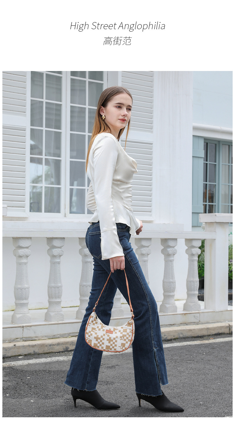 夏季新款女士时尚单肩包简约通勤风尚手提包高级感大容量腋下包详情13