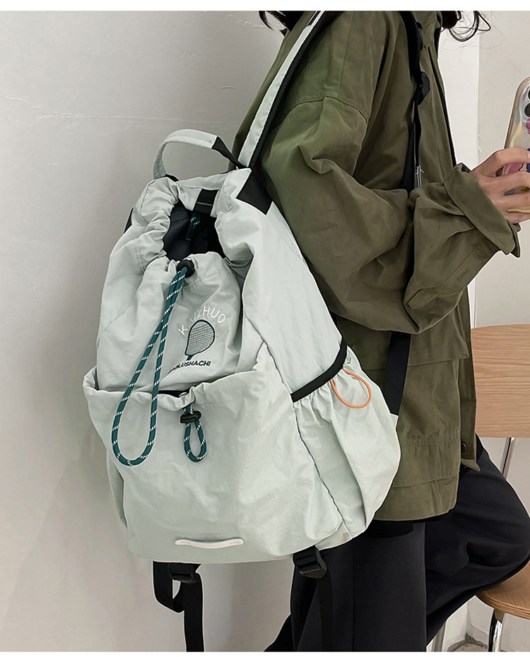 Wholesale and customization of large-capacity, simple and versatile backpacks for women, fashionable and lightweight travel bags for sports women pic 12