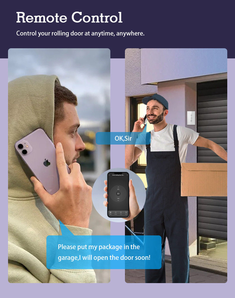 Tuya Smart American Standard Rolling Shutter Door switch, Tuya Smart garage Door Switch, Wireless Smart Rolling shutter Door switch pic 5