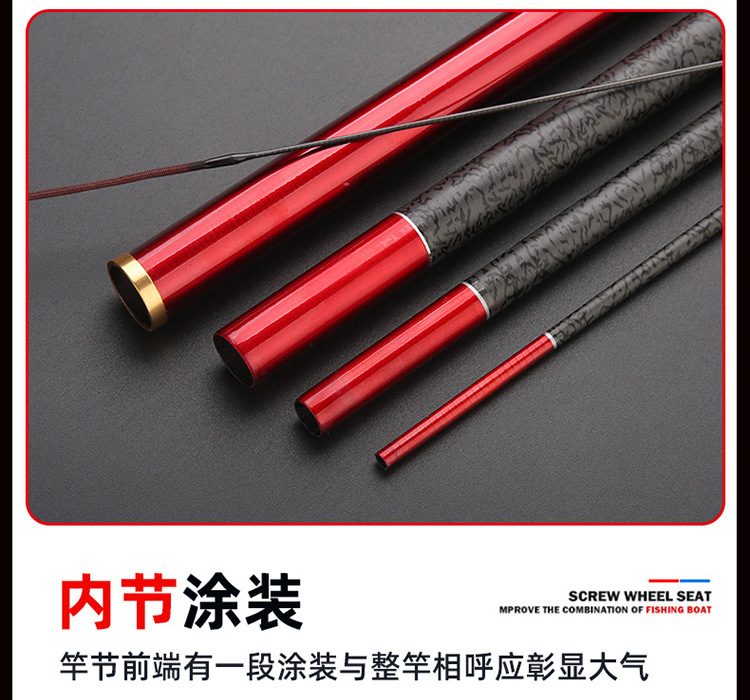 Super hard fishing rod 8H black pit direct flight combat rod 19 adjustable long joint platform fishing rod 10H carbon fishing rod and fishing gear wholesale pic 12