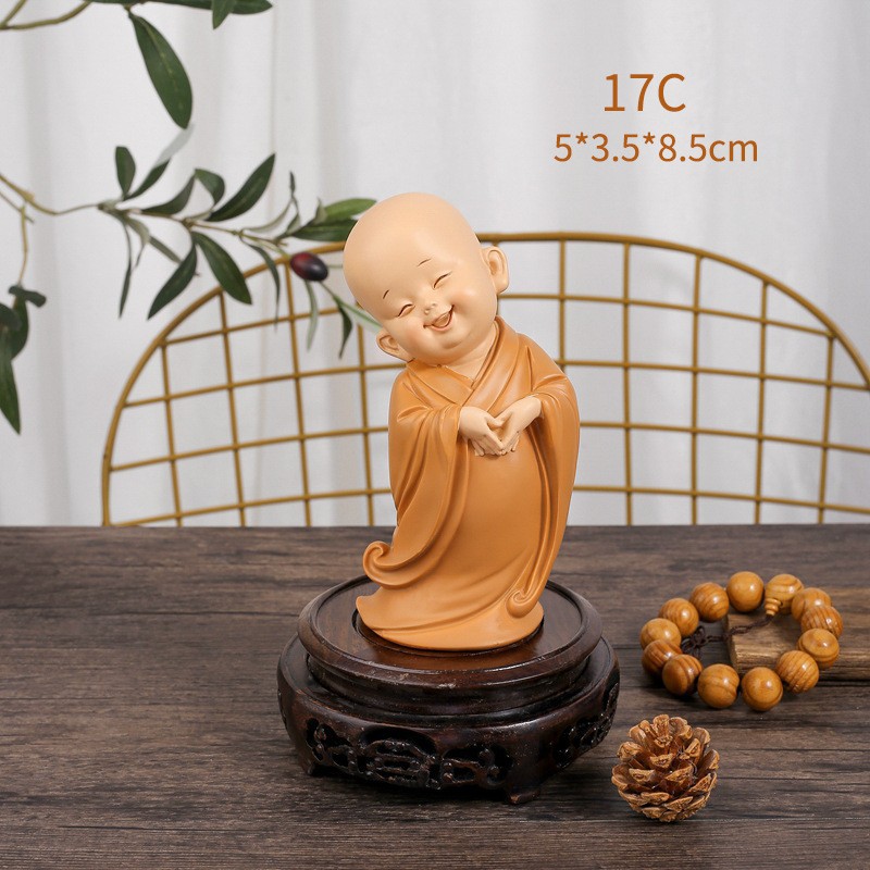 Shangsen Bestsellers: Little Monk Home Decorations, resin handicrafts, tablecloths, living room soft furnishings, and festival gifts pic 12