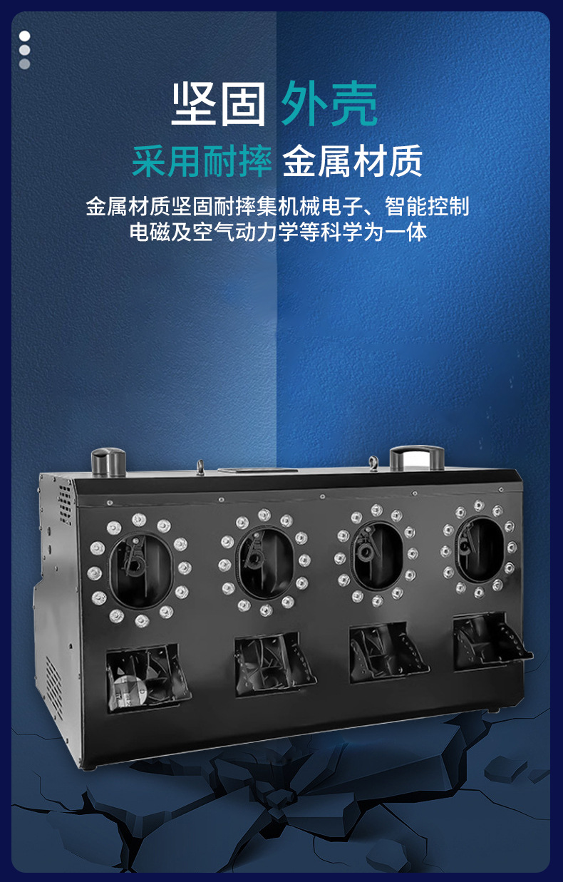 跨境特效烟炮一体大型自动LED四轮烟泡机 演唱会婚庆舞台活动派对烟雾泡泡机DMX出泡量大游乐场水上乐园氛围雾泡起泡道具详情5