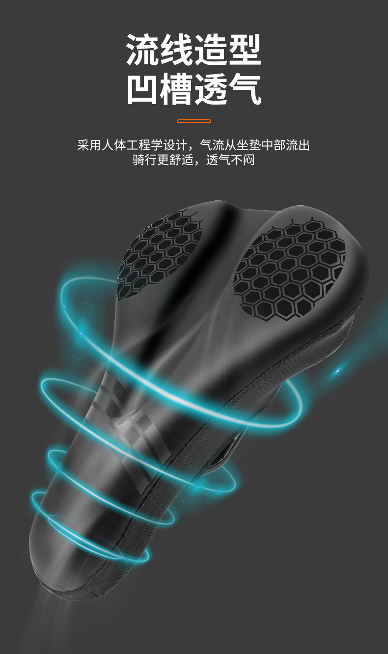 ESLNF bicycle seat cover, road bike shock-absorbing and anti-slip seat cover, outdoor mountain bike riding saddle accessories pic 7