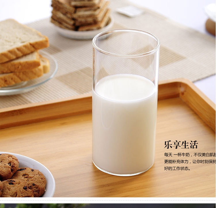 Wholesale high borosilicate glass simple cups, tea cups, transparent creative milk cups, straight cups, tea brewing cups, candlesticks pic 6