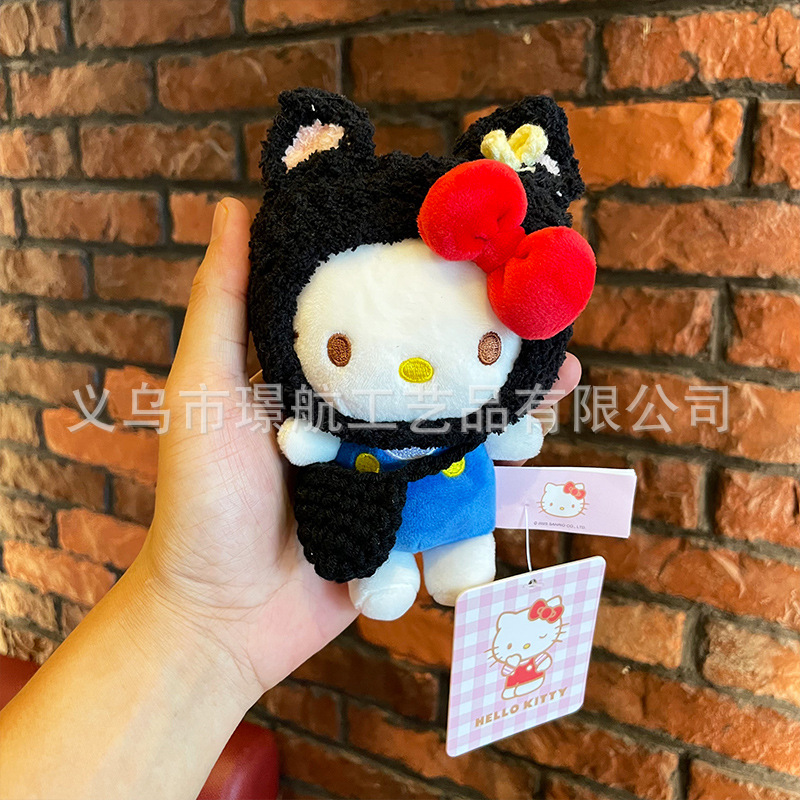 kt Cat doll bag pendant, cute cartoon keychain, plush toy, genuine hellokitty small pendant pic 10
