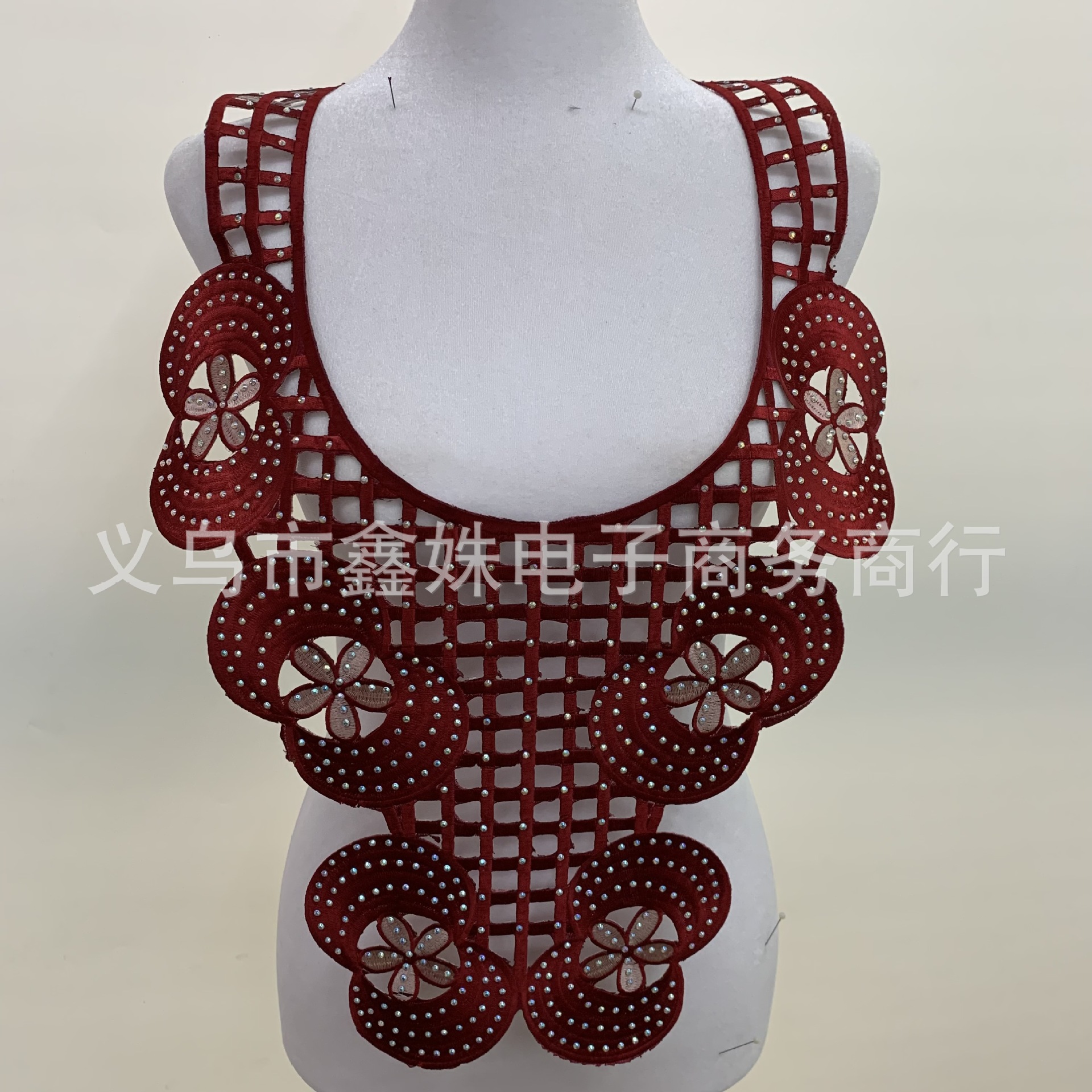 Embroidery, rhinestone and diamond fabric with adhesive backing decoration for foreign trade clothing accessories pic 7