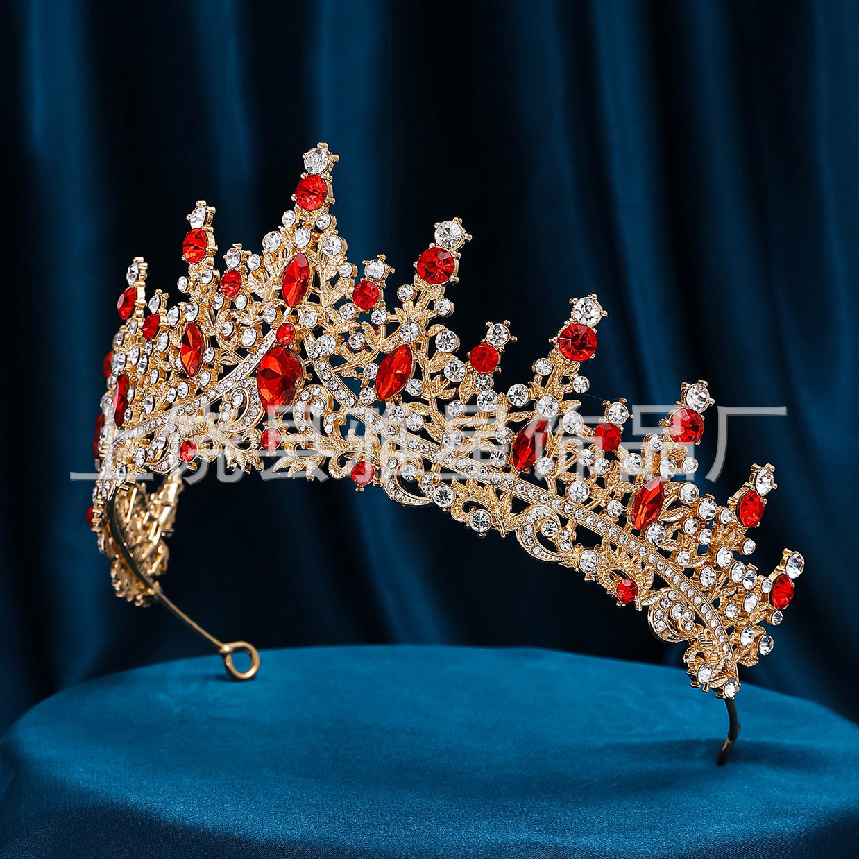 欧美金属水晶超闪婚纱写真女王发饰巴洛克婚礼头饰奢华新娘皇冠详情9