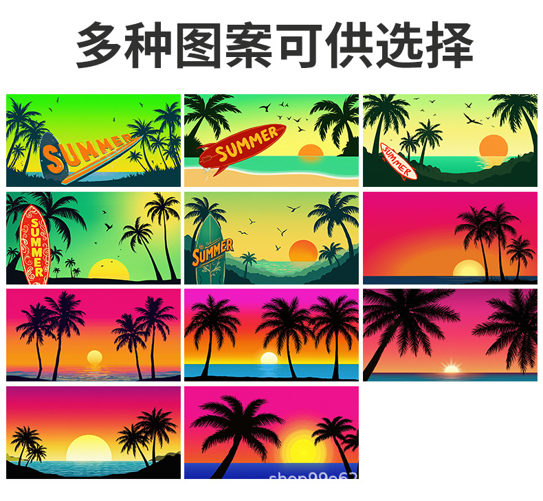 欧美JIT定制双面绒沙滩巾超细纤维毛巾速干吸水游泳海边度假浴巾详情9