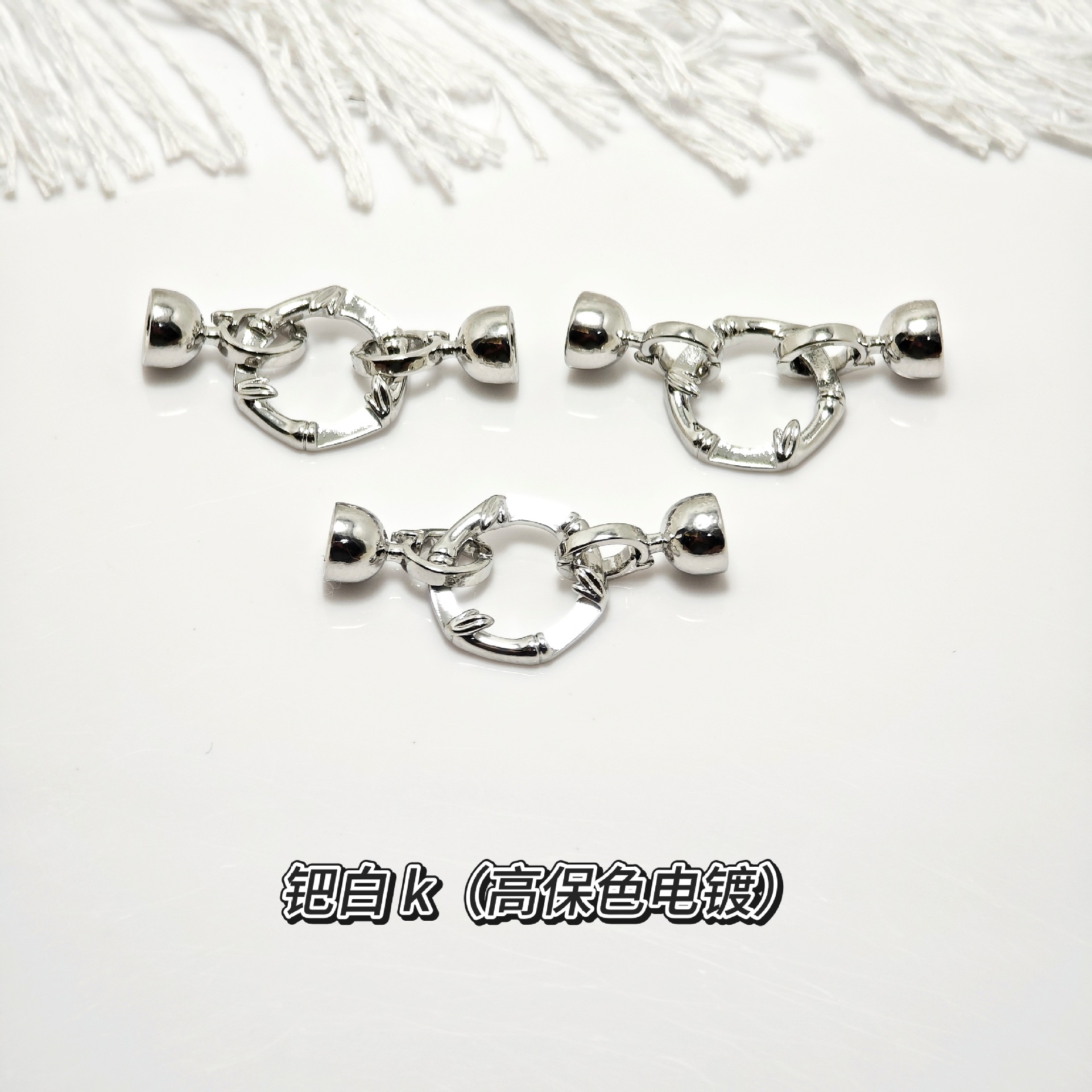 Pearl necklace buckle, 8-shaped buckle, handcrafted end buckle, connecting buckle, mother-and-child buckle, sweater chain, universal buckle, DIY accessories pic 5