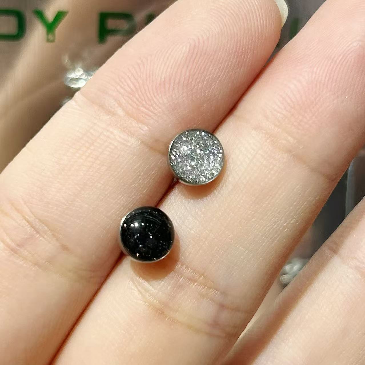 闪片滴油舌钉外螺纹星空不锈钢舌饰欧美跨境厂家直销人体穿刺饰品详情5