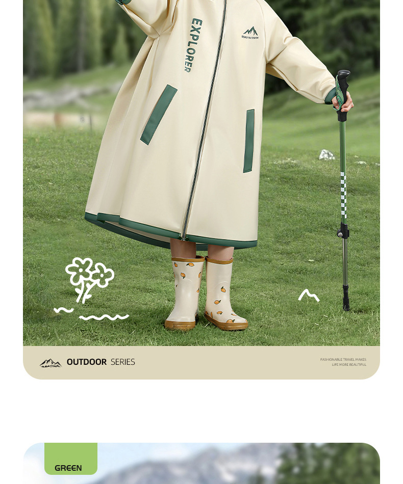 备美儿童雨衣男童女童小学生全身防大雨书包位连体雨衣雨披详情19