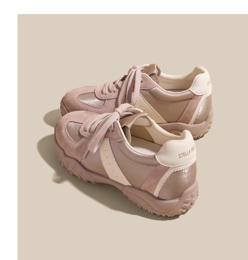 小个子7cm内增高真皮德训鞋女鞋2025春夏新款厚底运动休闲阿甘鞋详情21