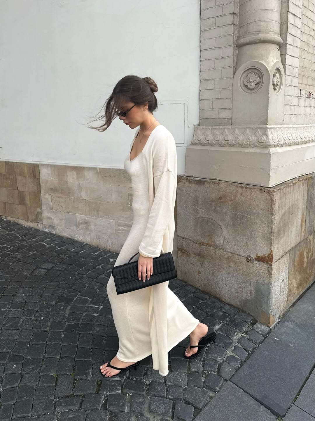 2025 Cross-border Bestseller Pure Cotton Knitted Set: Sexy Deep V halter long Dress + Lazy cardigan: Soft and skin-friendly pic 48