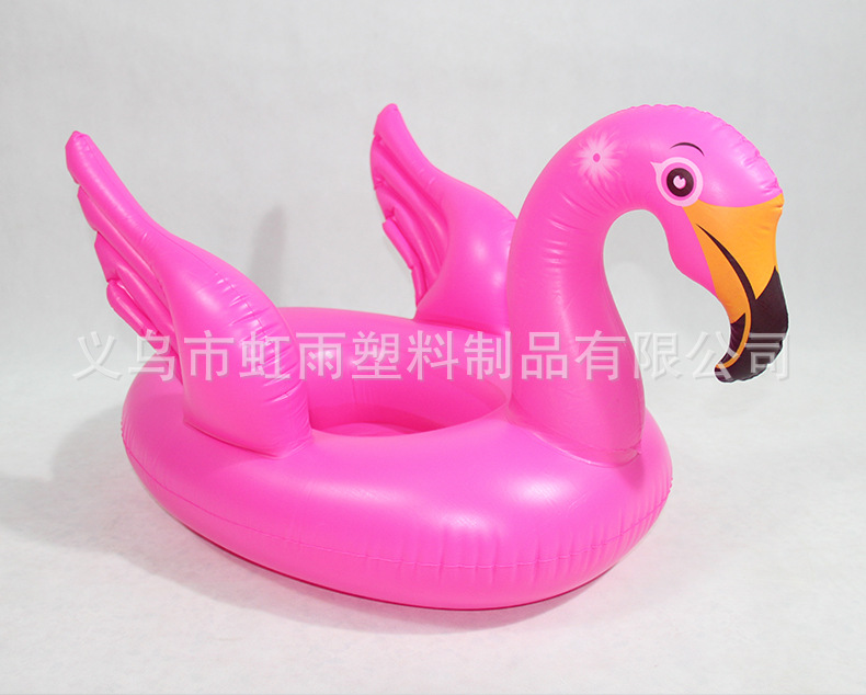 火烈鸟艇水上充气儿童玩具座圈带翅膀防侧翻游泳圈婴儿坐圈批发详情3