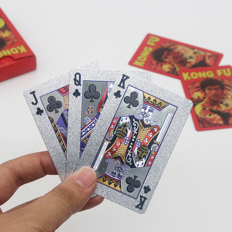 金箔扑克牌功夫李小龙金箔PET防水耐磨扑克桌游扑克现货批发国潮详情5