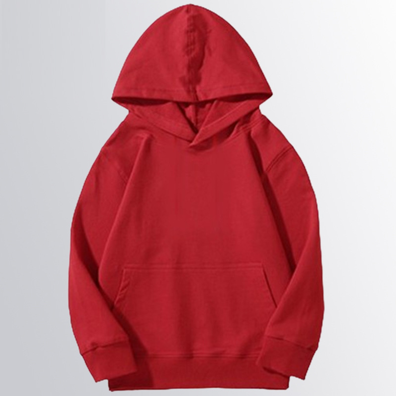 儿童纯棉圆领卫衣定制图案logo春秋款纯色320克光板卫衣跨境外贸详情33