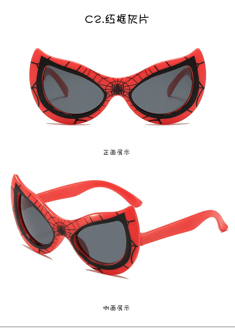 宝宝太阳镜防紫外卡通可爱眼镜蜘蛛侠儿童遮阳镜男童潮酷时尚眼镜详情10