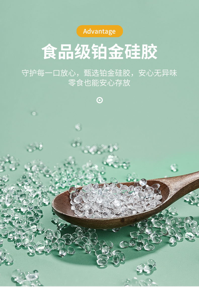 熊猫硅胶餐盘宝宝喂养餐具亚马逊儿童辅食碗防摔防滑隔热分格盘详情5