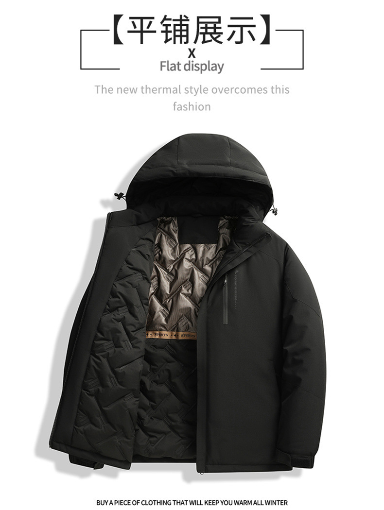 冲锋棉服外套男士秋冬季新款宽松加厚男棉衣保暖连帽夹克棉袄上衣详情9