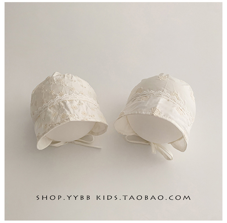 婴儿帽子夏季透气网眼女宝宝网纱公主宫廷帽防晒小月龄女童胎帽春详情14