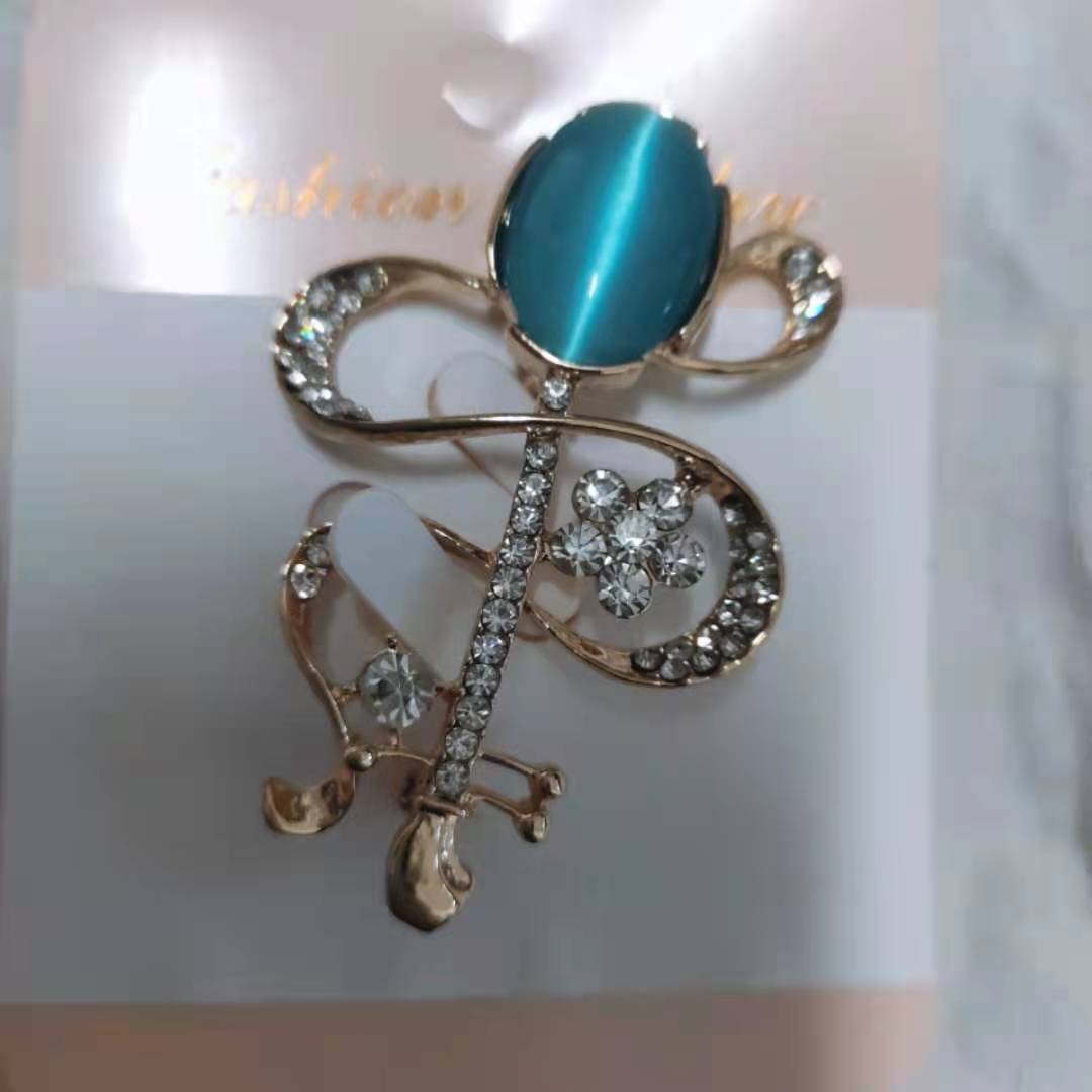 Brooch, high-end, niche silk scarf buckle, alloy Korean version diamond-encrusted coat, pearl brooch, clothing accessory, brooch, wholesale accessories pic 16