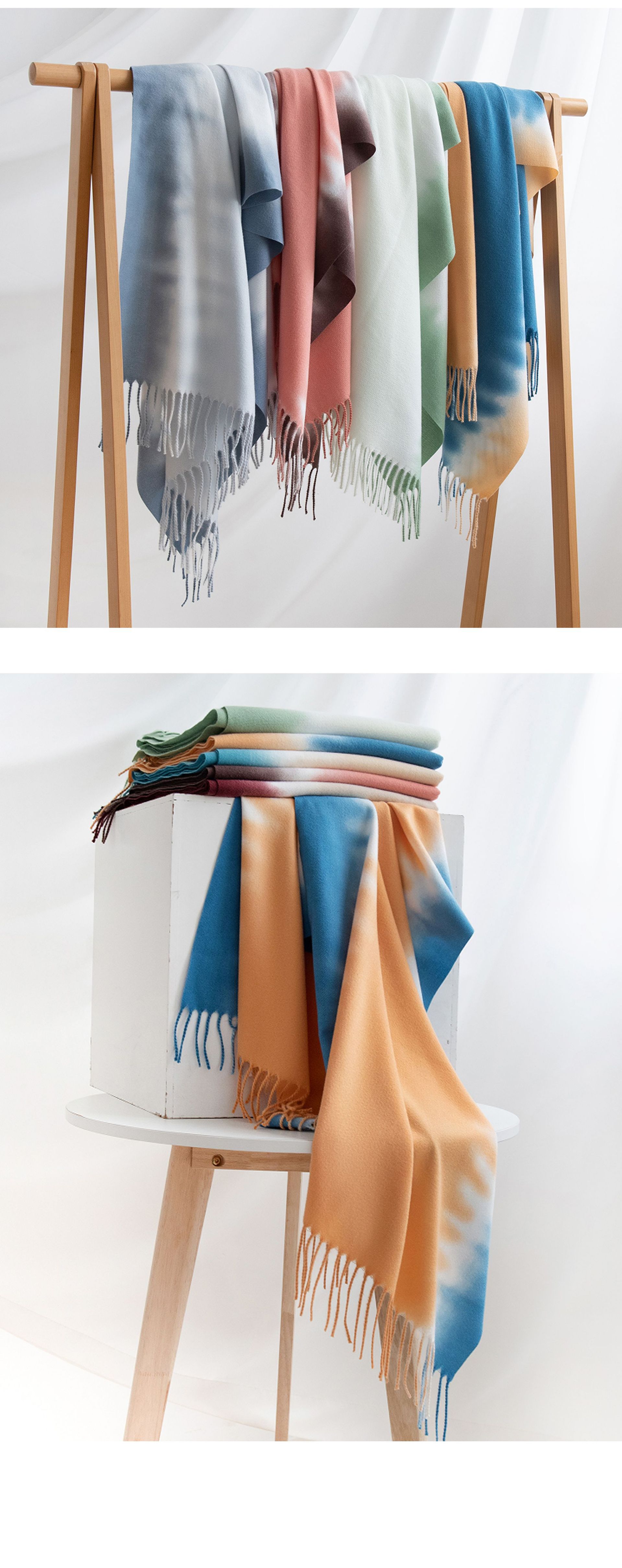 名媛风羊绒手感围巾秋冬韩系仿羊绒女生高级感2024年披肩保暖围脖详情24