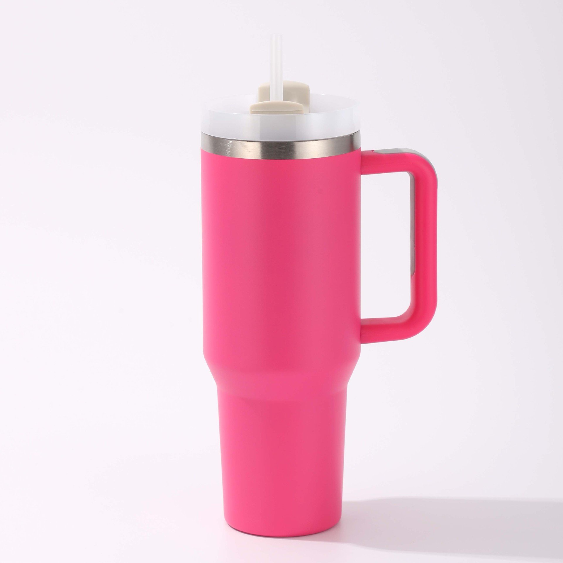 32oz大容量冰霸杯纯色户外车载带吸管汽车杯304不锈钢手柄保温杯详情8