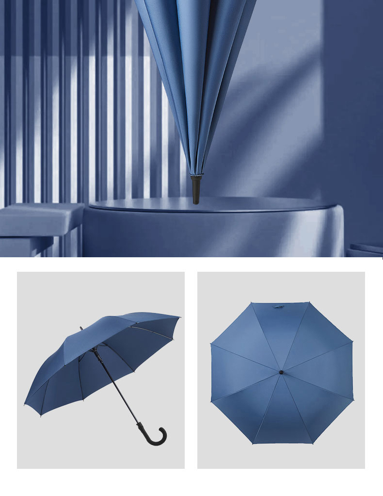 17Y双层自动弯柄伞晴雨两用女长柄雨伞男士大号加厚加固防风双人详情31