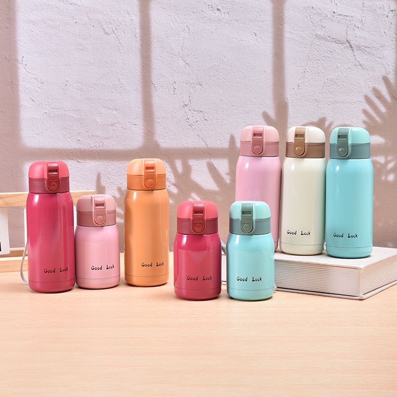 迷你便携式带提绳弹跳杯学生情侣儿童保温杯304不锈钢真空口袋杯详情3