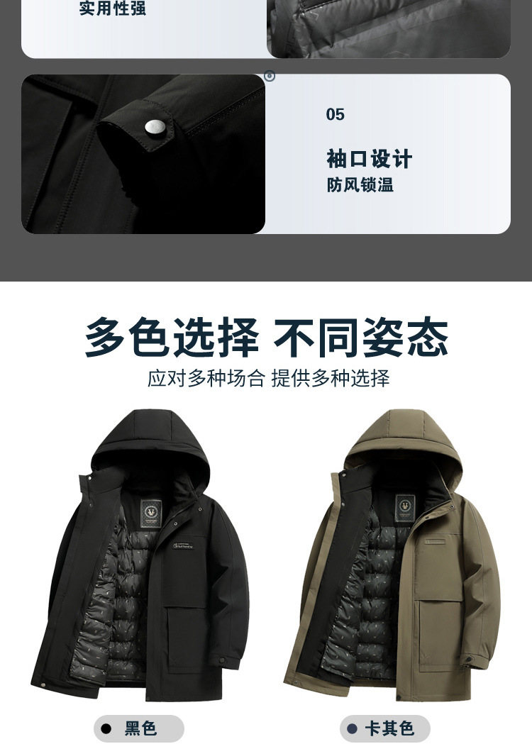 中年男士冬季新款羽绒服连帽脱卸内胆爸爸装加厚保暖休闲羽绒外套详情8