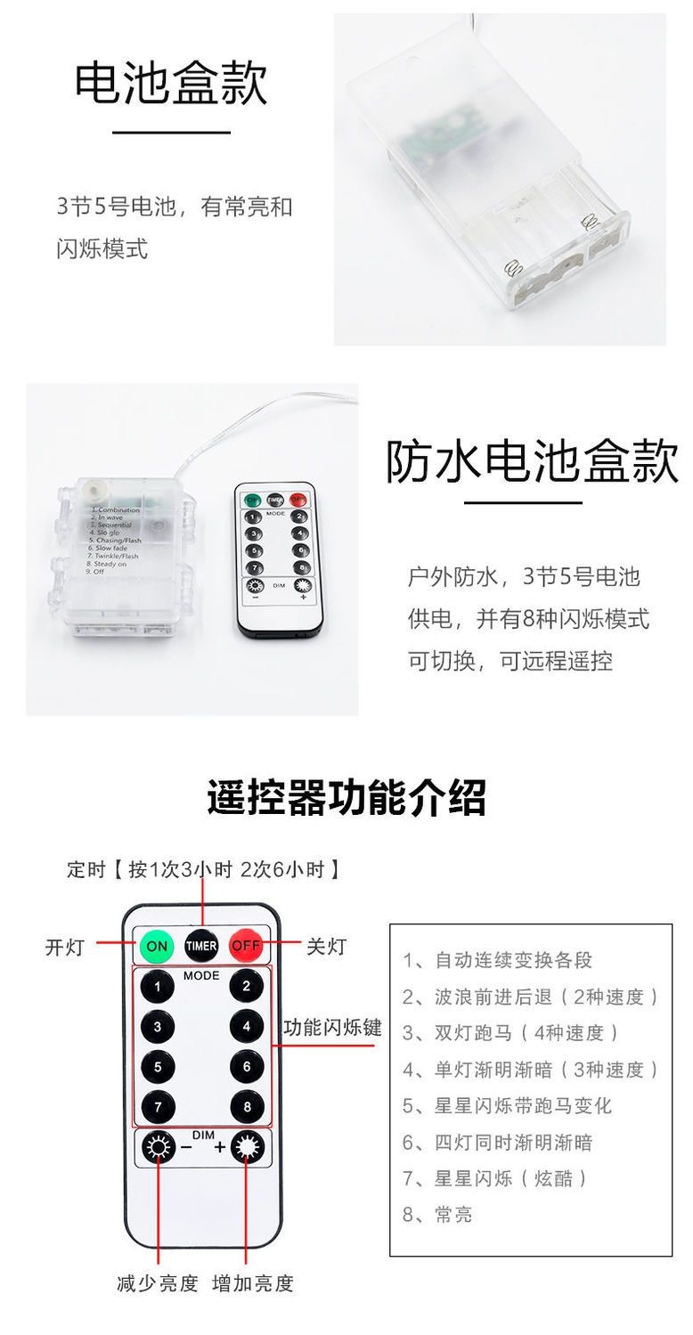 新年装饰灯led流苏红灯笼灯串喜庆过年彩灯氛围灯电池太阳能闪灯详情10