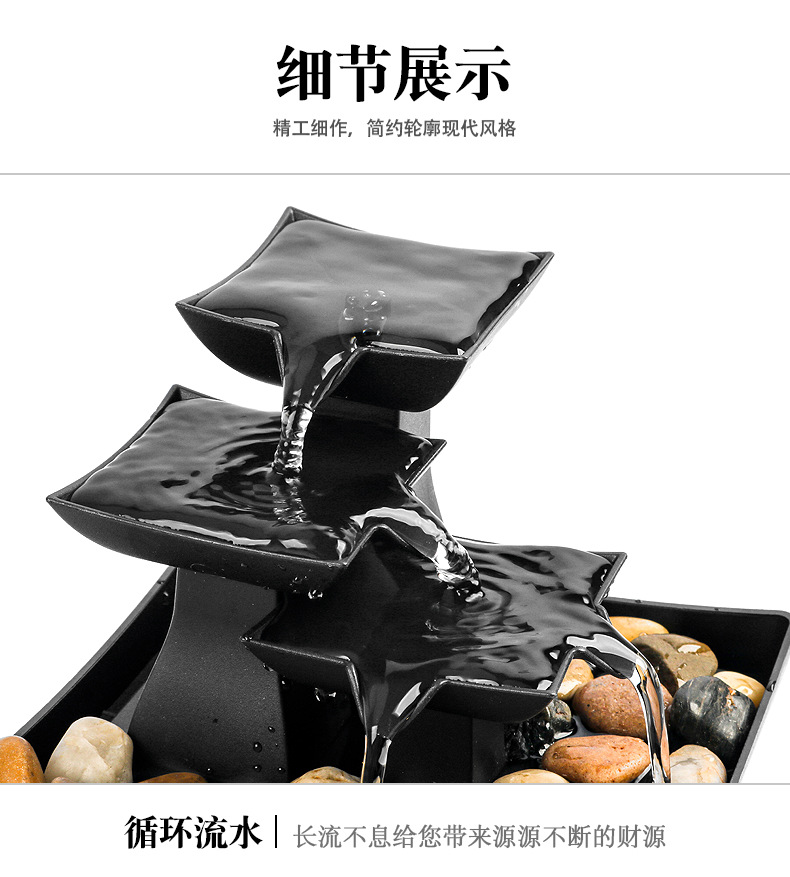 Living room, home, office, desktop circulating fountain, feng shui for attracting wealth, flowing water ornaments, small gifts for opening a store pic 4