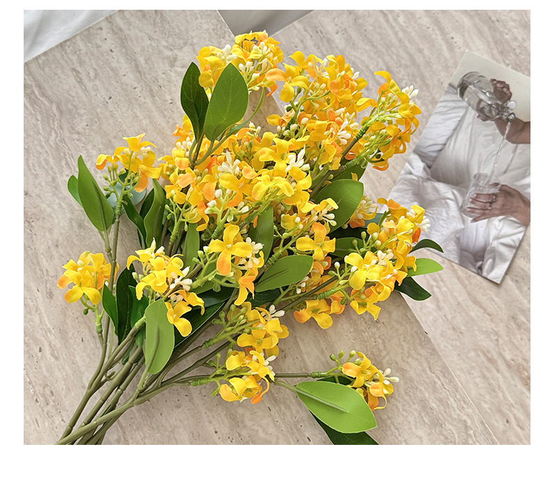 千里香仿真花假花黄金桂花高品质丁香花家居客厅装饰婚庆场景布置详情11