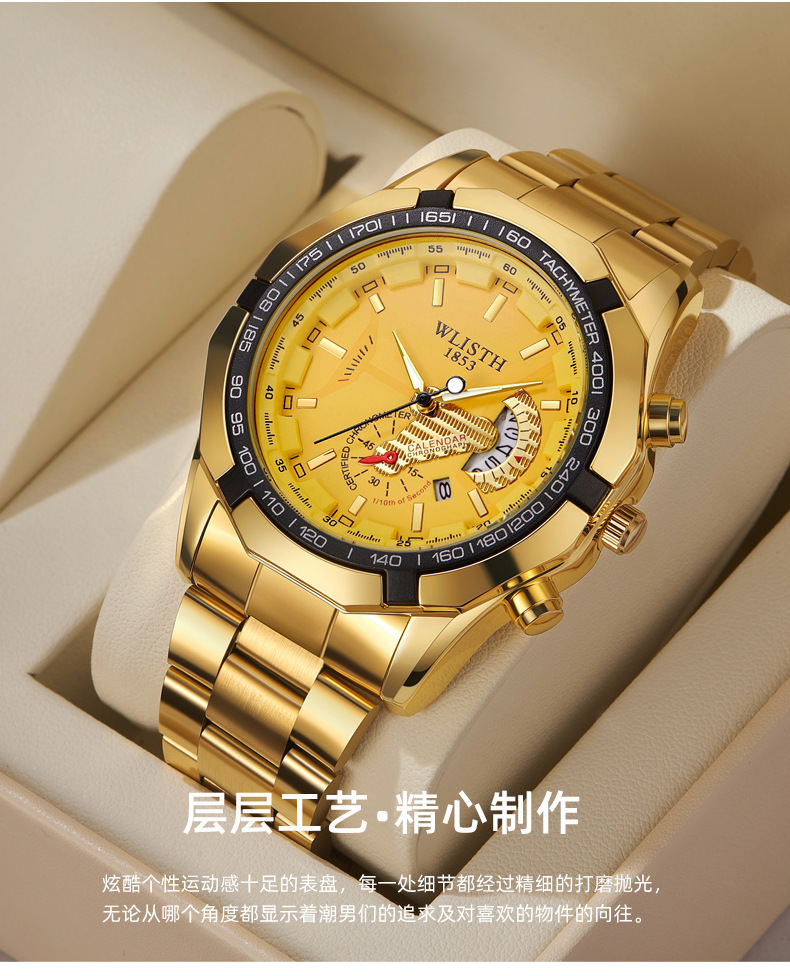 沃力仕腕表防水非机械表大表盘手表超大日历跨境虾皮男士手表批发详情10