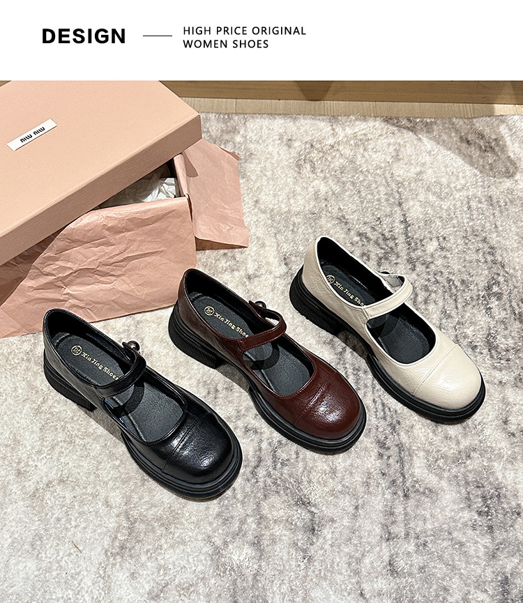 Q1-36法式复古厚底玛丽珍单鞋乐福鞋秋冬小众高级感小皮鞋女鞋黑详情24