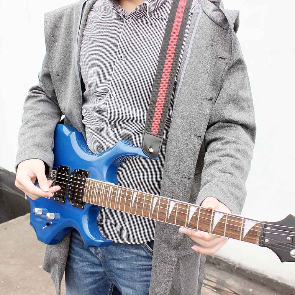 批发民谣吉他背带电木吉他贝斯肩带普及条纹背带尤克里里斜跨背带详情2