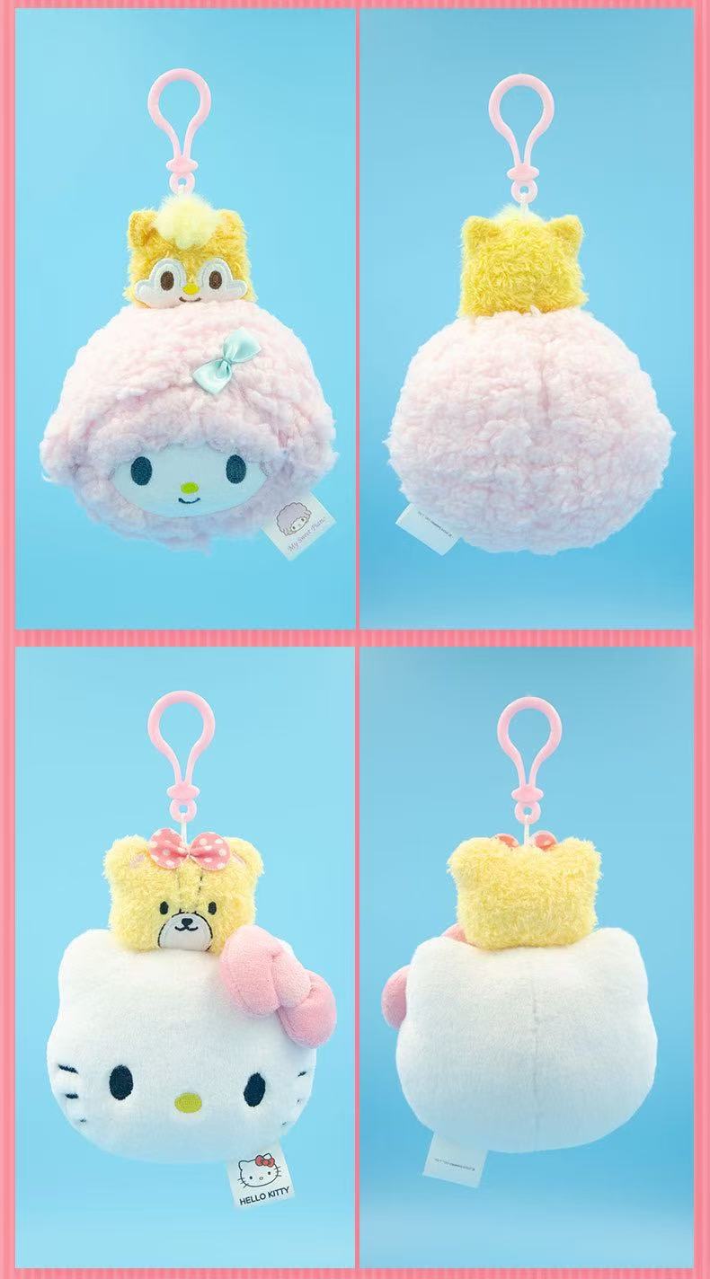 三丽鸥正版授权长亿库洛米美乐蒂半鱼毛绒公仔挂件背包钥匙扣KT猫详情3