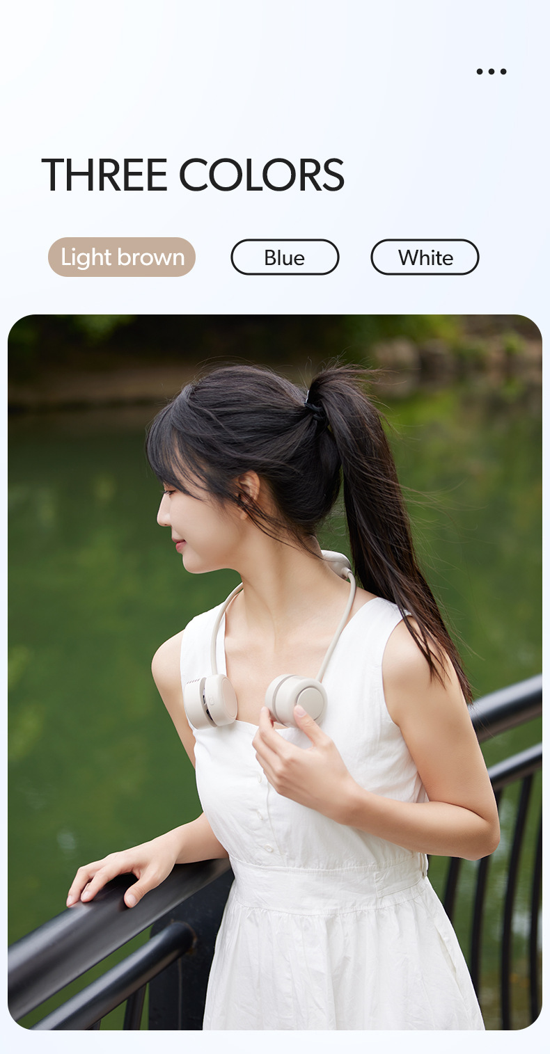 Cross-border neck fan 2025 New model outdoor sports ice pack cooling Fan Portable brushless motor neck fan pic 16