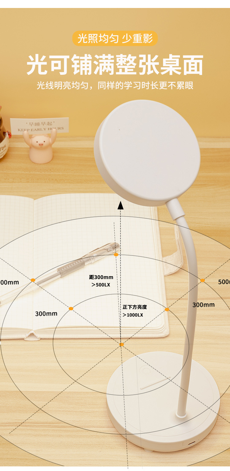 Creative folding led charging desk lamp, student dormitory study night light, bedroom bedside lamp, small gift desk lamp pic 8