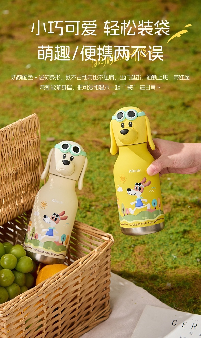 厂家批发儿童卡通可爱高颜值保温杯创意个性公仔头不锈钢保温杯详情7